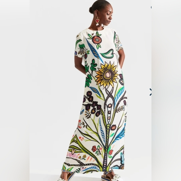 La DoubleJ Tree Of Life Swing Dress Pebbled Sable Runway Vouge Women’s Size XL - Picture 1 of 15